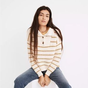 Madewell Canby Button Mockneck Sweater